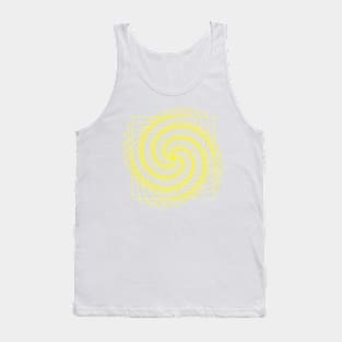 Geometric yellow square spiral - relaxing pattern Tank Top